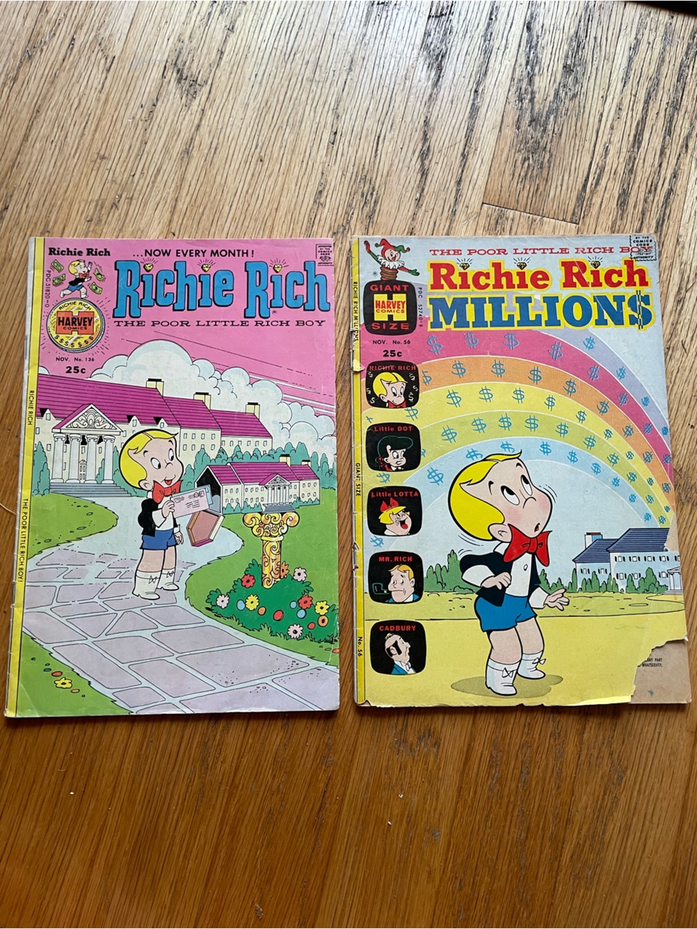 Richie Rich Comic Book Pair - in fair condition